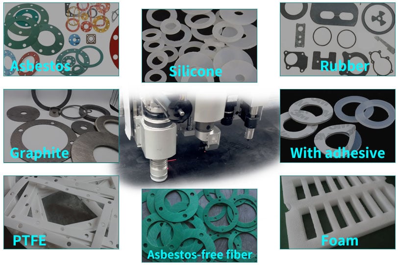 high precision industrial gasket samples cut by cnc gasket cutter