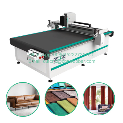 Sofa curtain soft PVC fabric leather materials automatic cutting machine